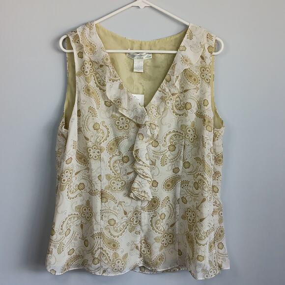 Pineapple Moon Tops - NWT Pineapple Moon Sleeveless Sage Top XL (12 - 14)